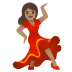 💃🏽 woman dancing: medium skin tone display on Google